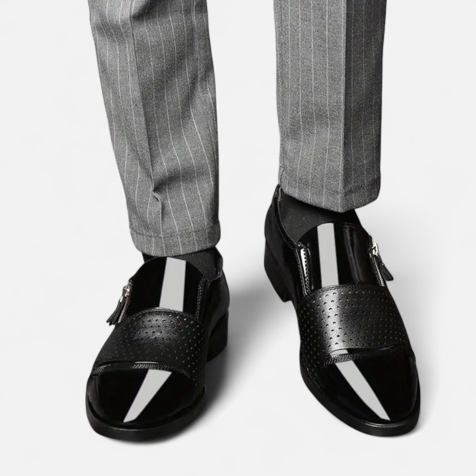 Dorevelle | Herren glänzende Business-Schuhe – Spitzzehen im britischen Stil für elegante Auftritte