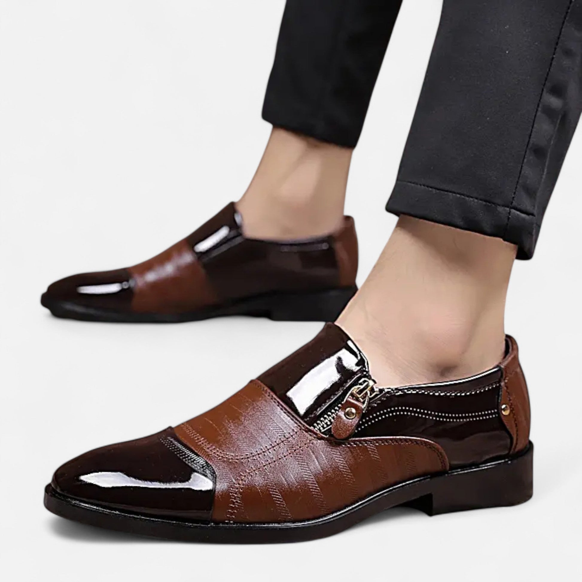 Dorevelle | Herren glänzende Business-Schuhe – Spitzzehen im britischen Stil für elegante Auftritte