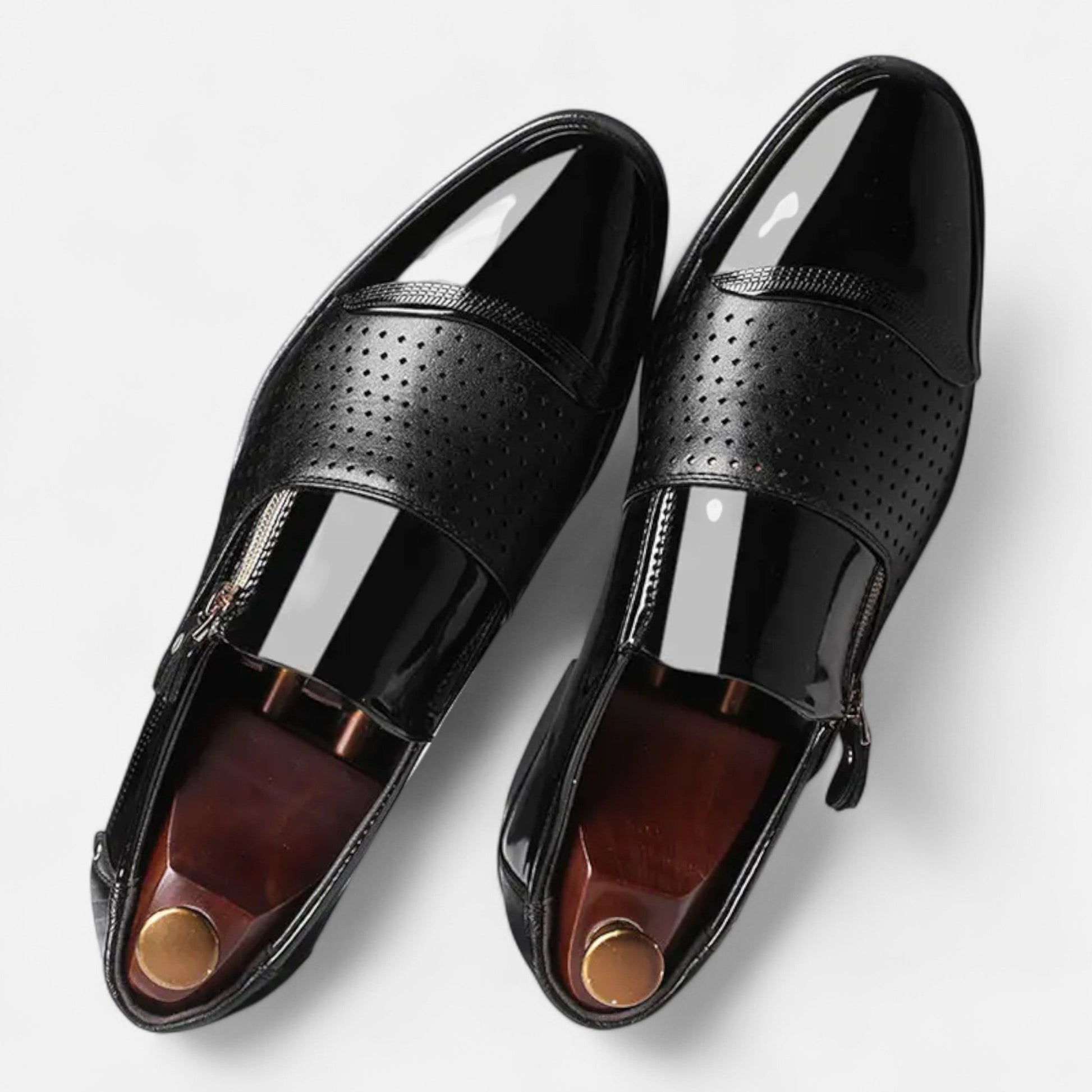 Dorevelle | Herren glänzende Business-Schuhe – Spitzzehen im britischen Stil für elegante Auftritte