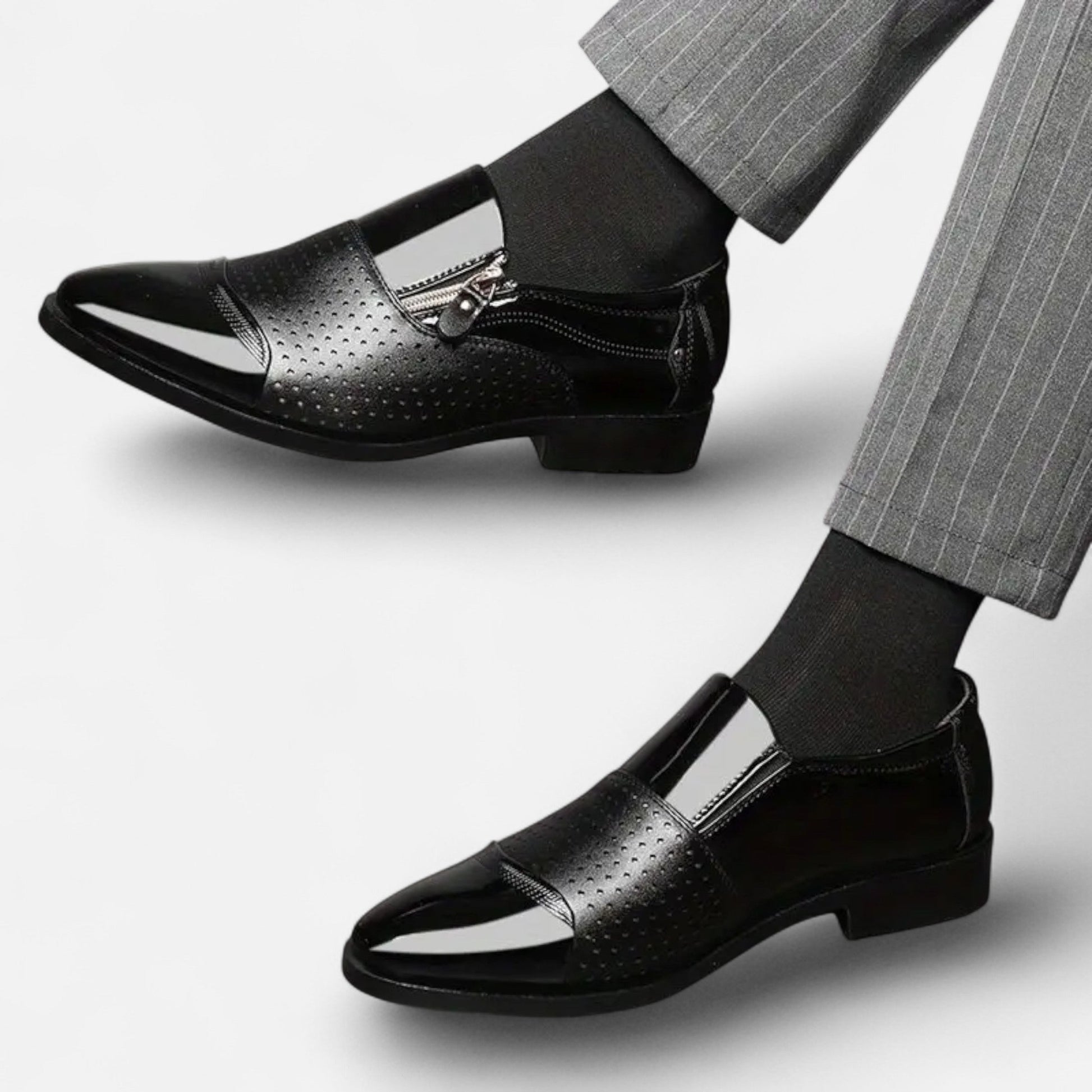 Dorevelle | Herren glänzende Business-Schuhe – Spitzzehen im britischen Stil für elegante Auftritte