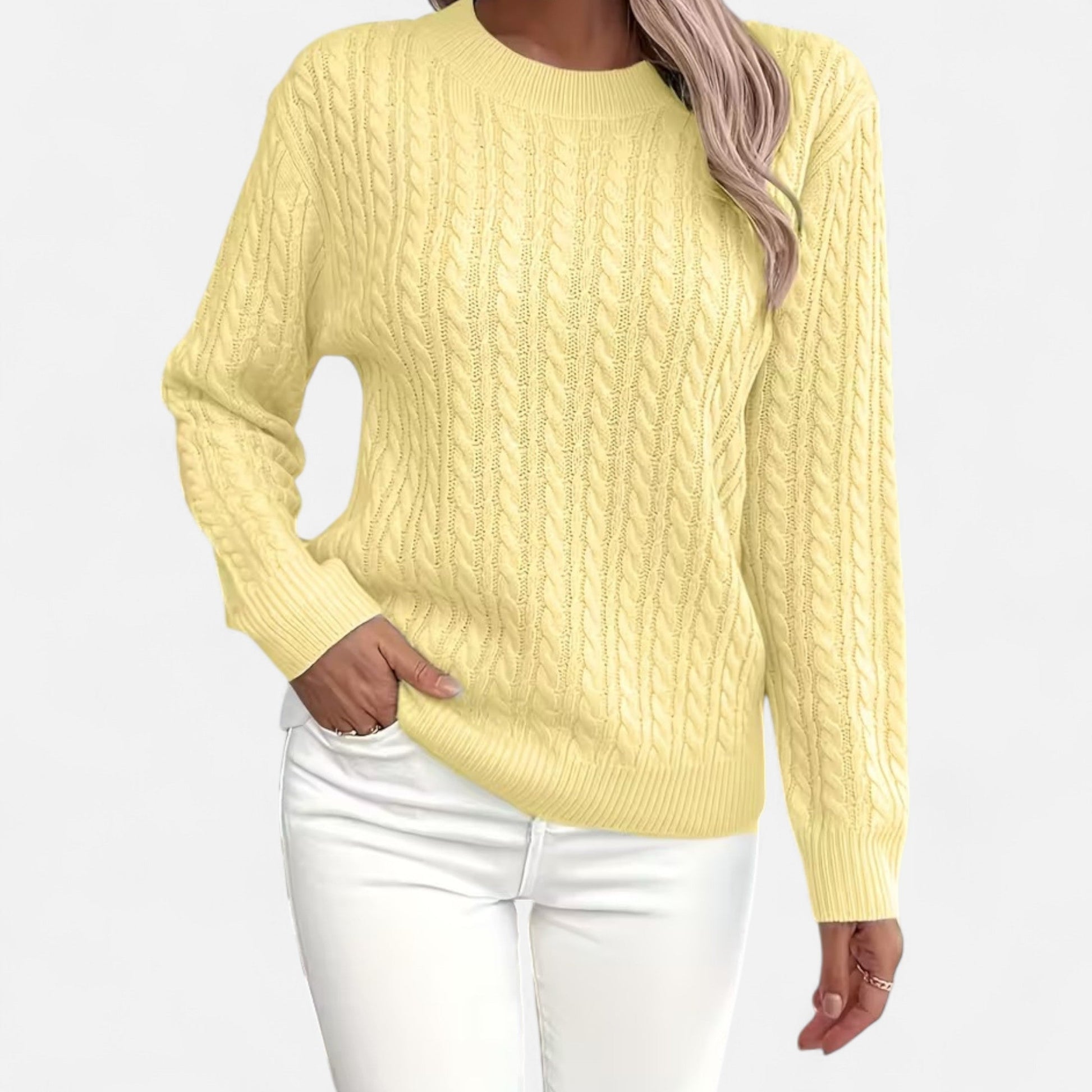 Dorevelle | Women's Cozy Casual Round-Neck Sweater for Effortless Style