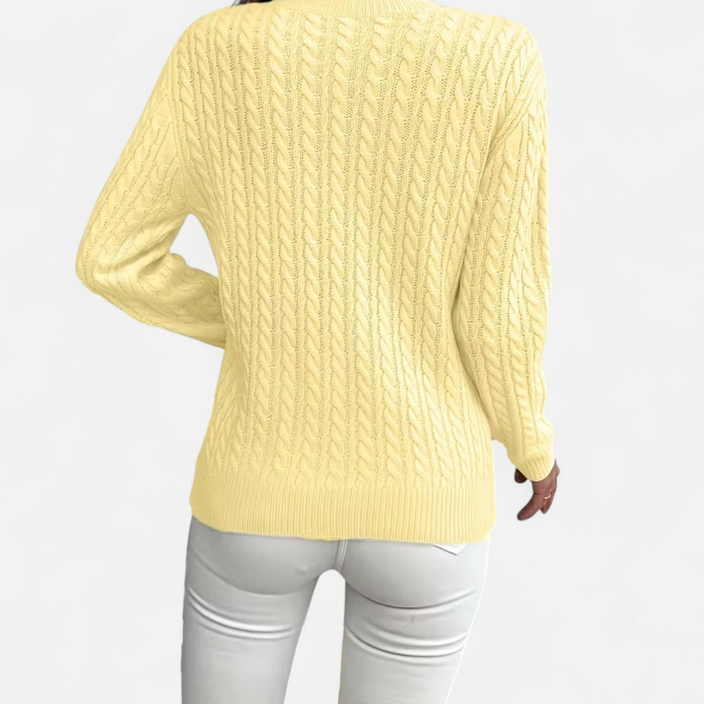 Dorevelle | Women's Cozy Casual Round-Neck Sweater for Effortless Style