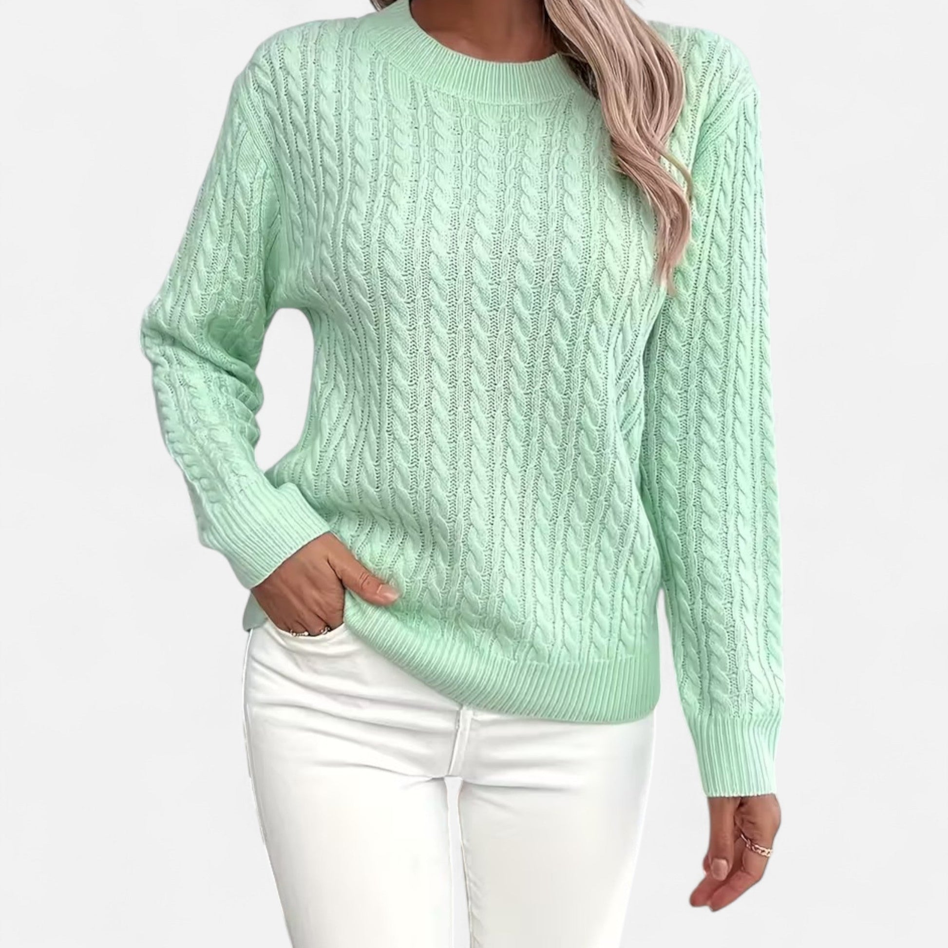 Dorevelle | Women's Cozy Casual Round-Neck Sweater for Effortless Style