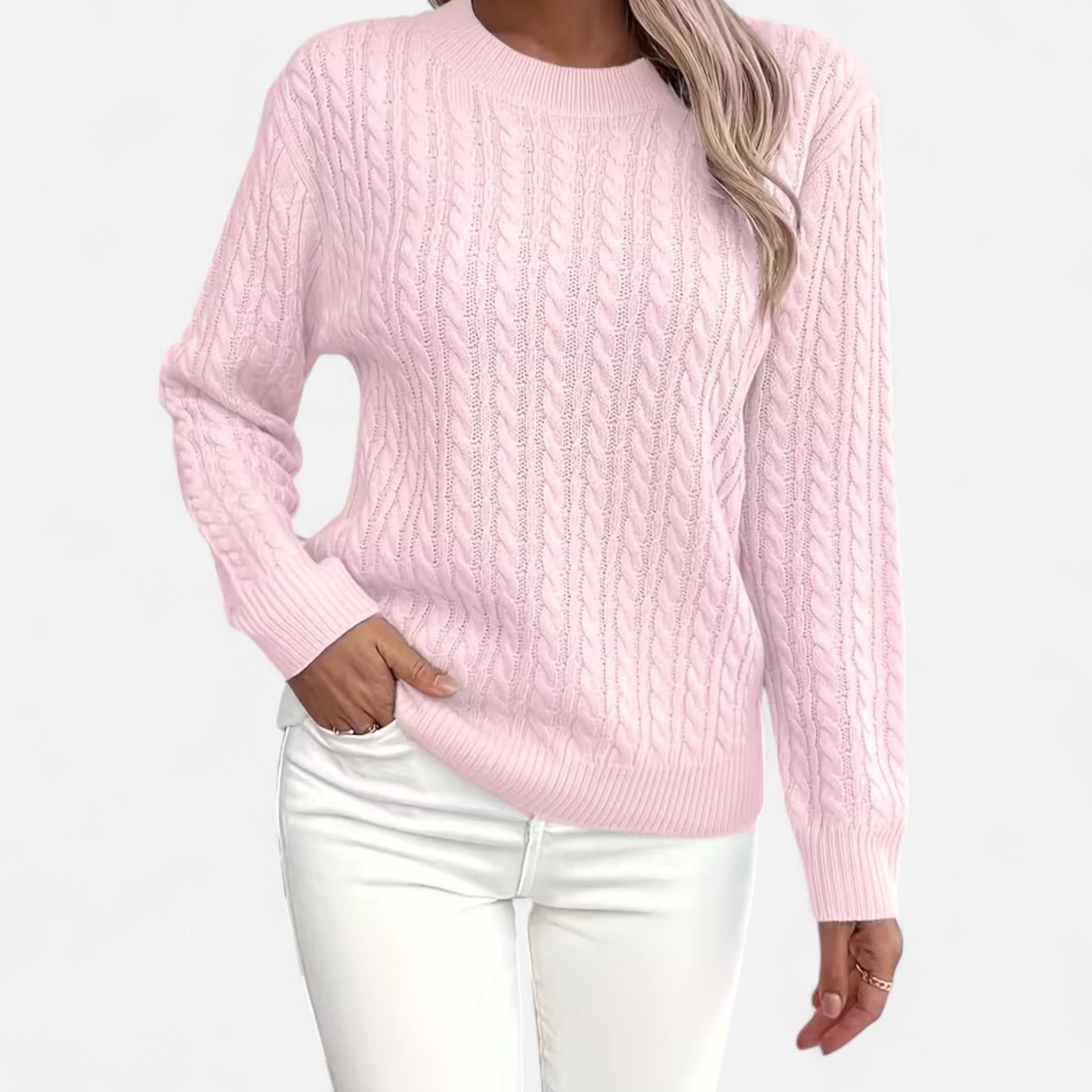 Dorevelle | Women's Cozy Casual Round-Neck Sweater for Effortless Style