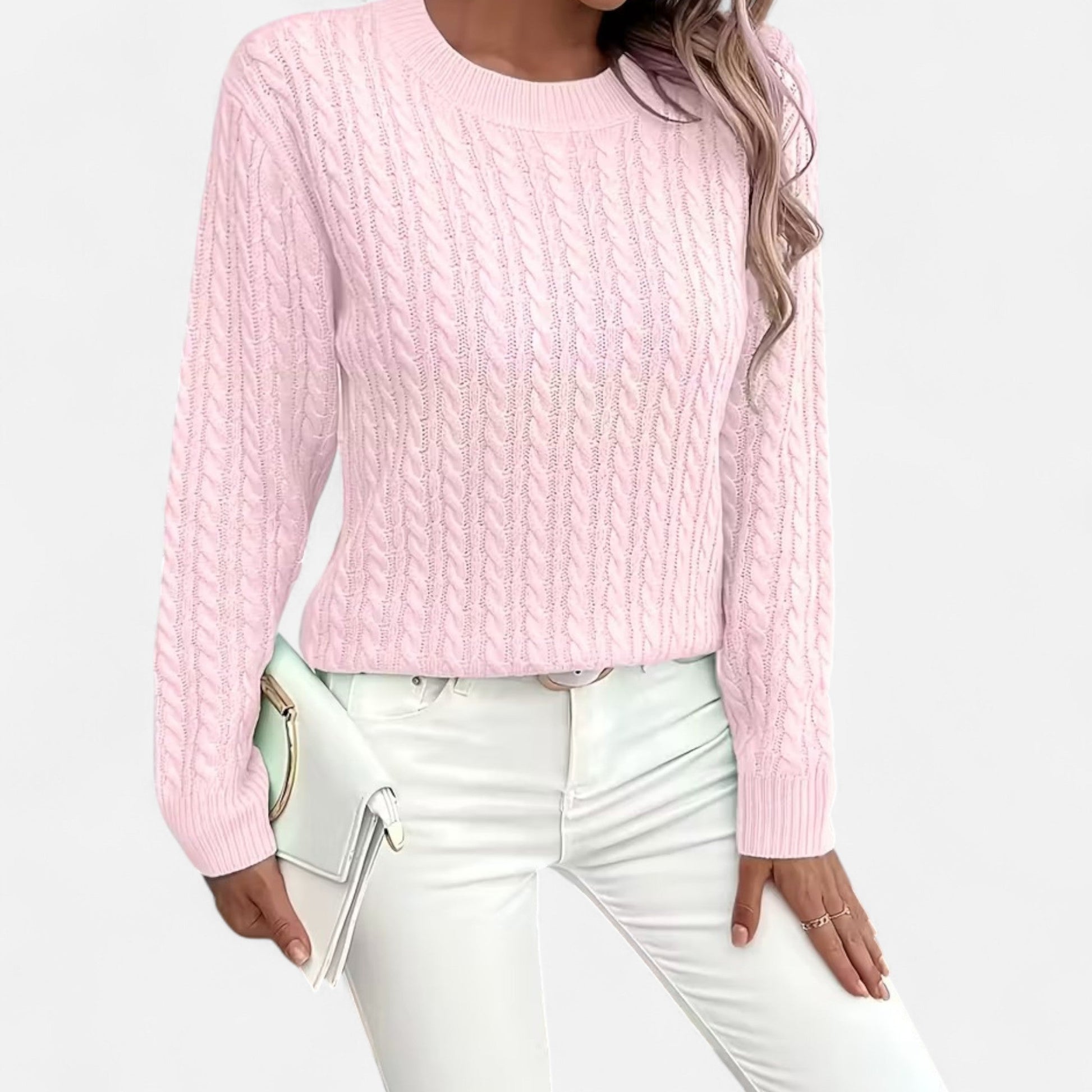Dorevelle | Women's Cozy Casual Round-Neck Sweater for Effortless Style