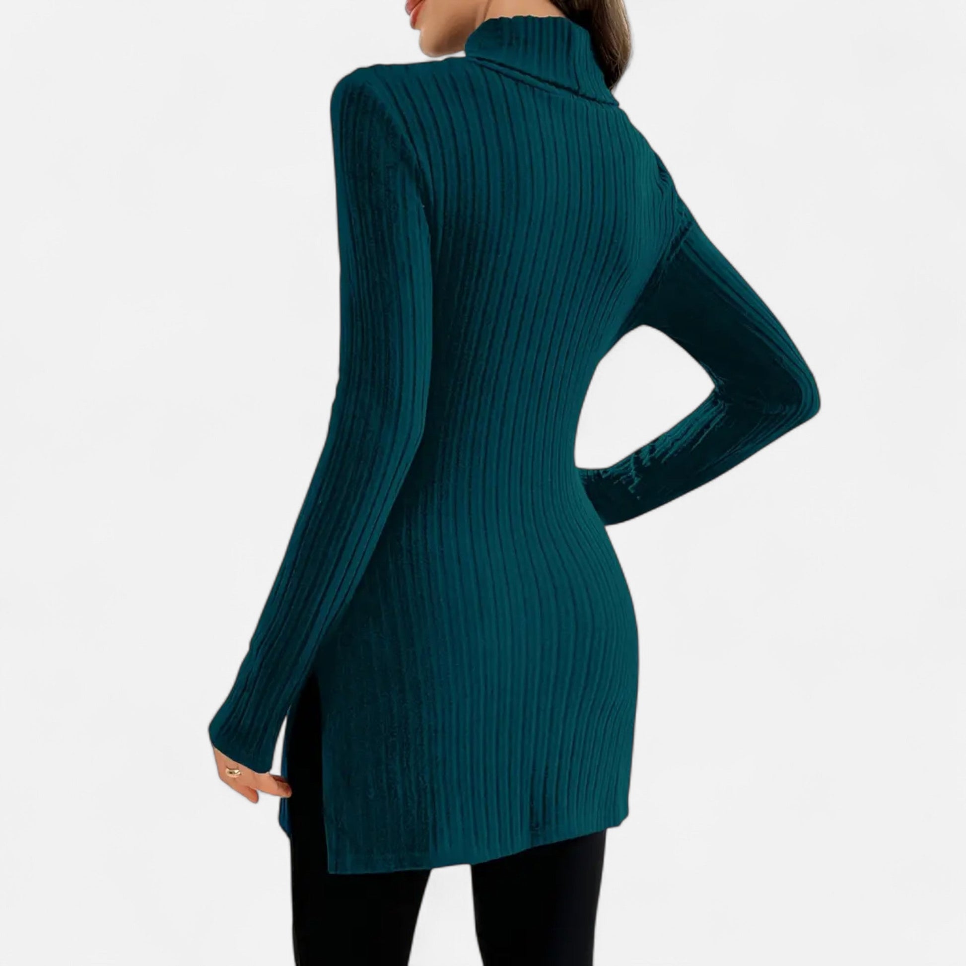 Dorevelle | Femmes Pull-Over en Maille Ribbée – Élégant Col Haut pour un Style Sophistiqué