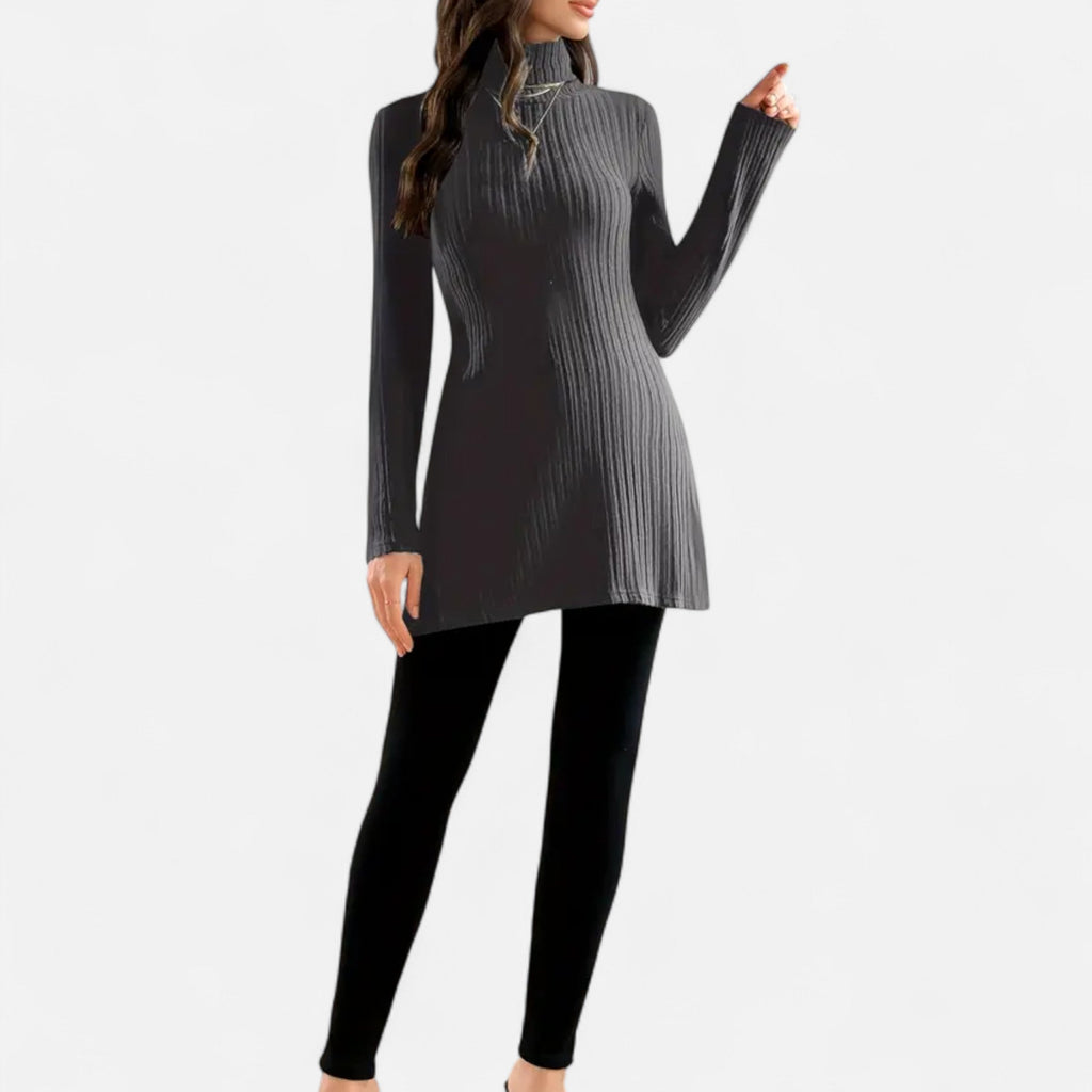 Dorevelle | Femmes Pull-Over en Maille Ribbée – Élégant Col Haut pour un Style Sophistiqué