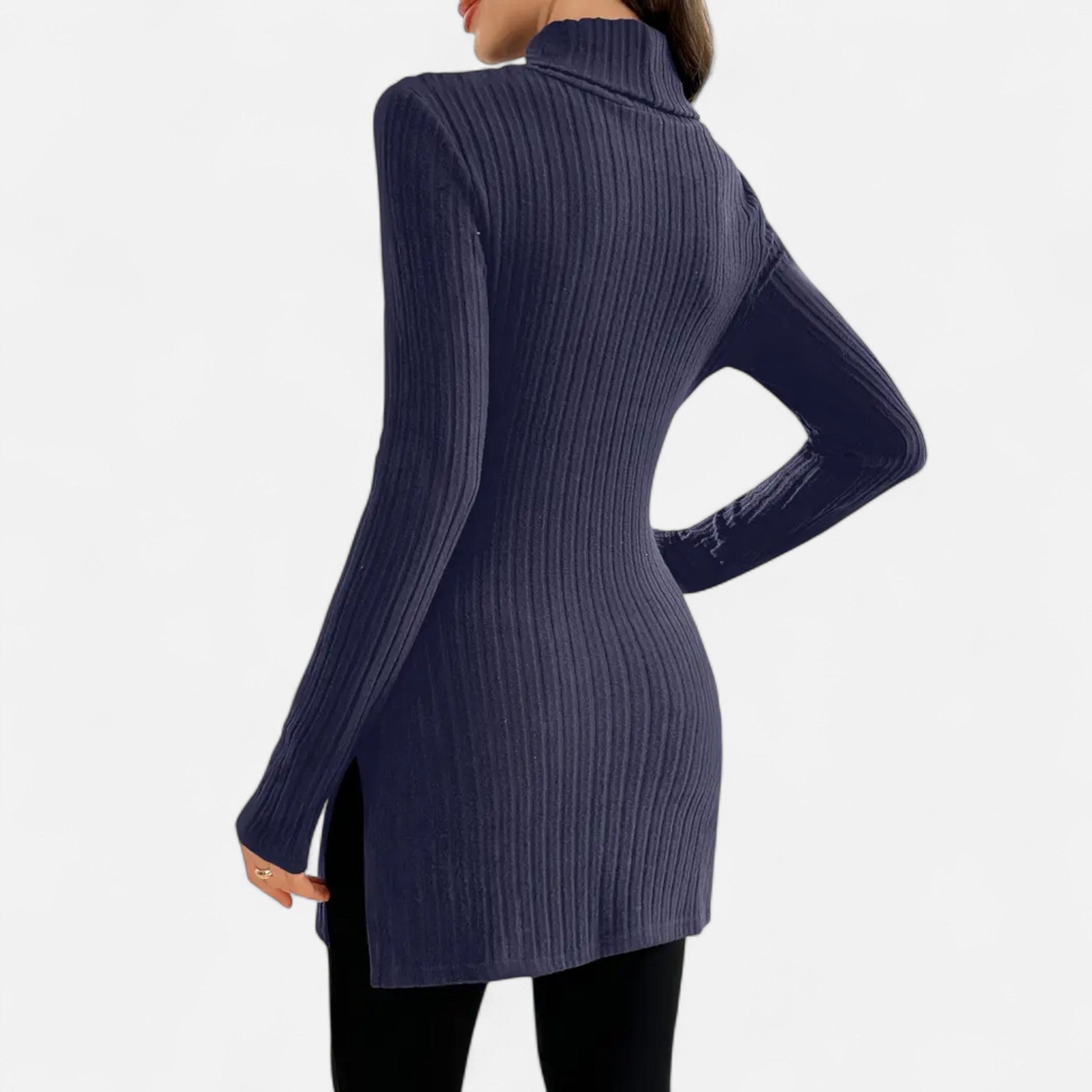 Dorevelle | Femmes Pull-Over en Maille Ribbée – Élégant Col Haut pour un Style Sophistiqué