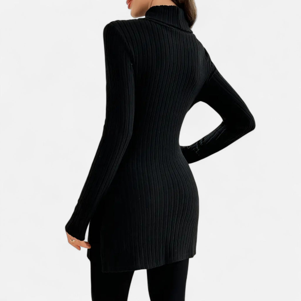 Dorevelle | Femmes Pull-Over en Maille Ribbée – Élégant Col Haut pour un Style Sophistiqué