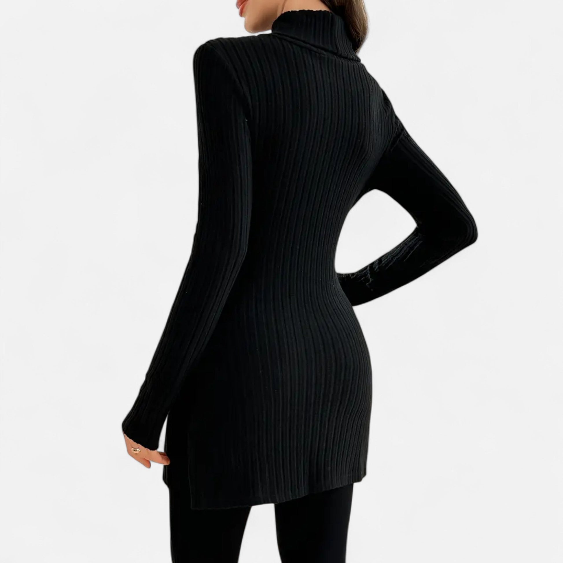 Dorevelle | Femmes Pull-Over en Maille Ribbée – Élégant Col Haut pour un Style Sophistiqué