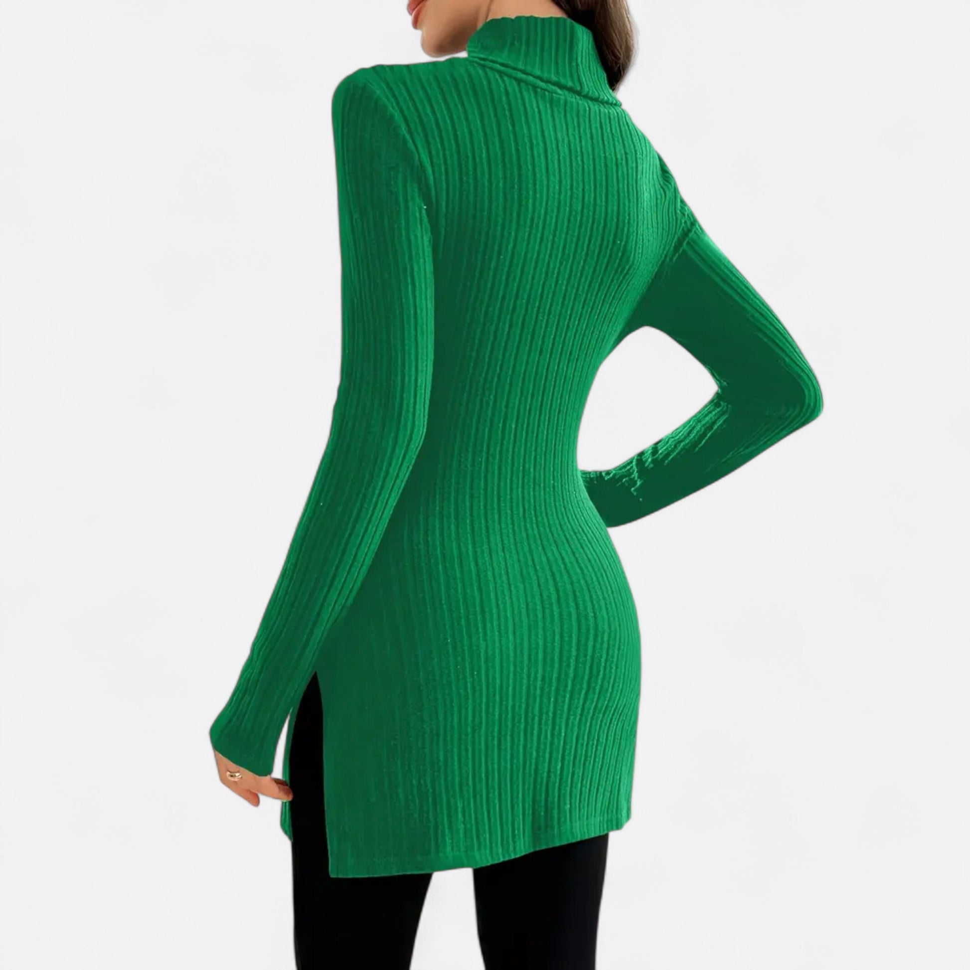 Dorevelle | Femmes Pull-Over en Maille Ribbée – Élégant Col Haut pour un Style Sophistiqué