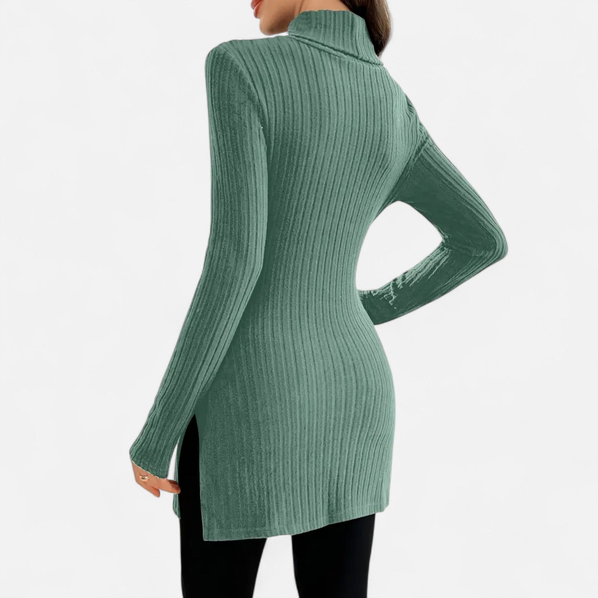 Dorevelle | Femmes Pull-Over en Maille Ribbée – Élégant Col Haut pour un Style Sophistiqué
