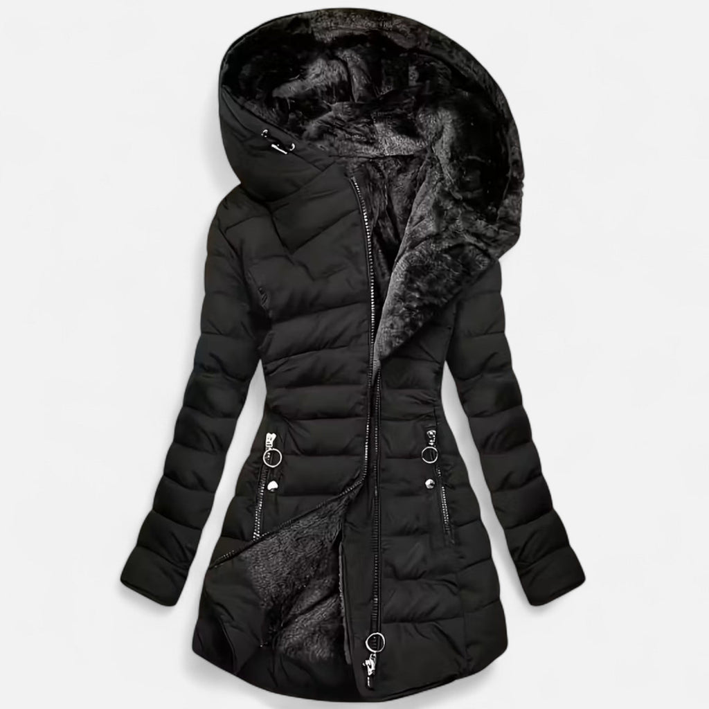 Dorevelle Women's Cozy Fleece-Lined Hooded Jacket for All-Day Comfort