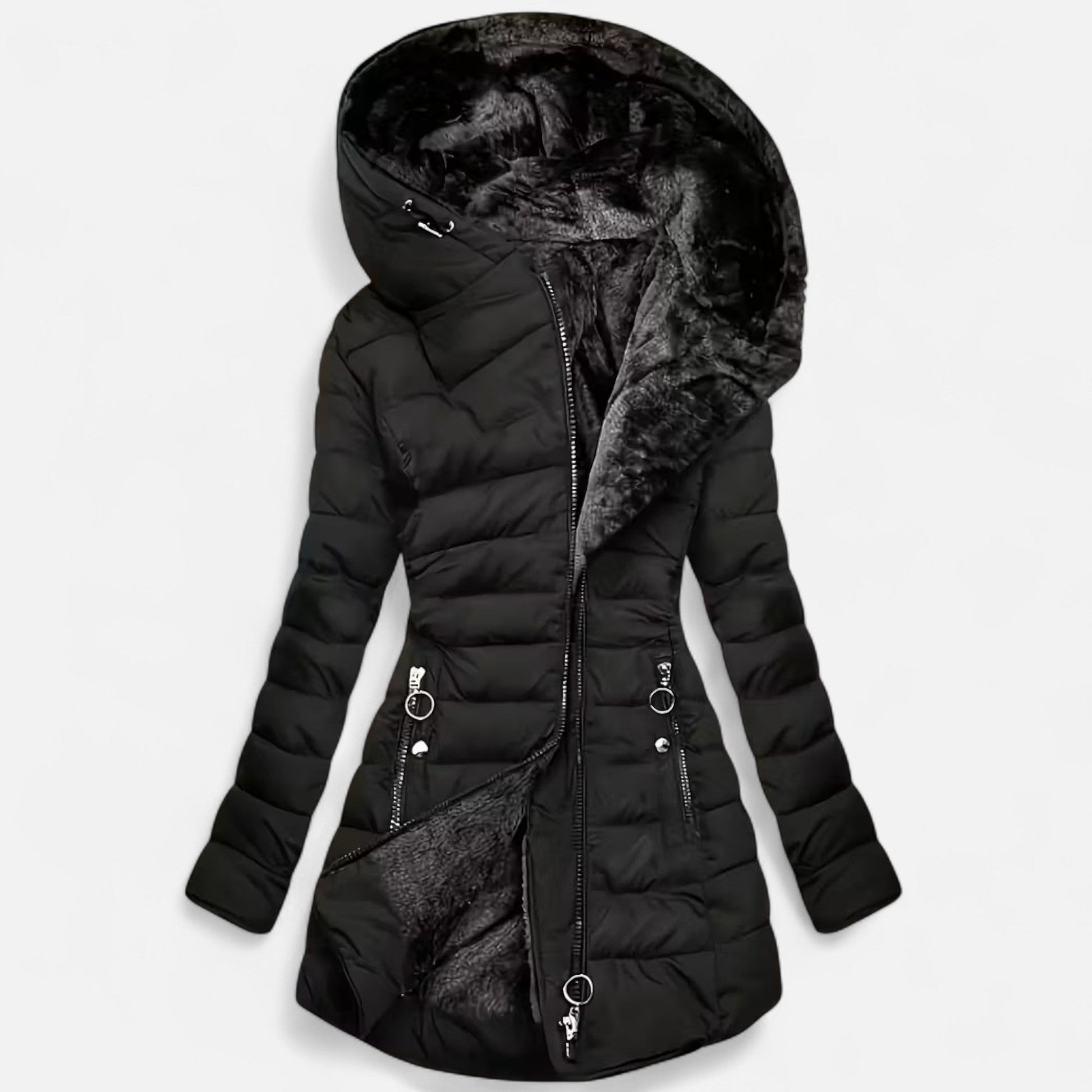 Dorevelle Women's Cozy Fleece-Lined Hooded Jacket for All-Day Comfort