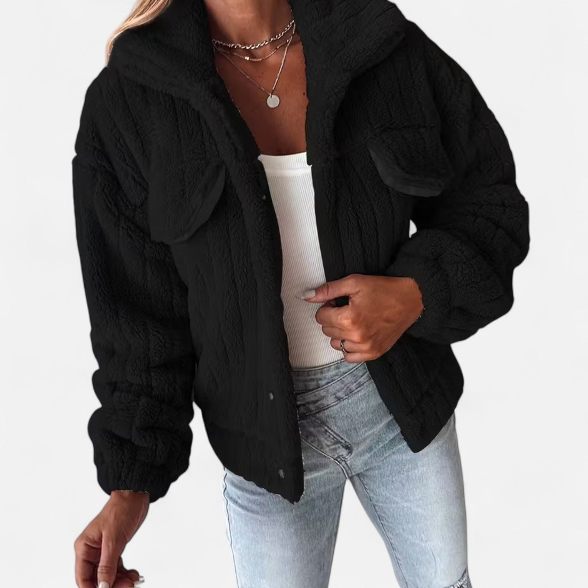 Dorevelle Women's Cozy Plush Casual Jacket for Comfort and Style