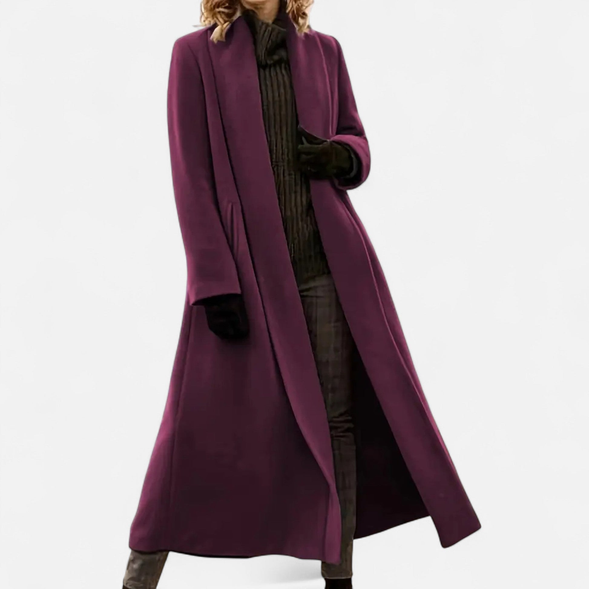 Dorevelle Women's Plus Size Overcoat with Stylish Lapel Collar for Elegant Look