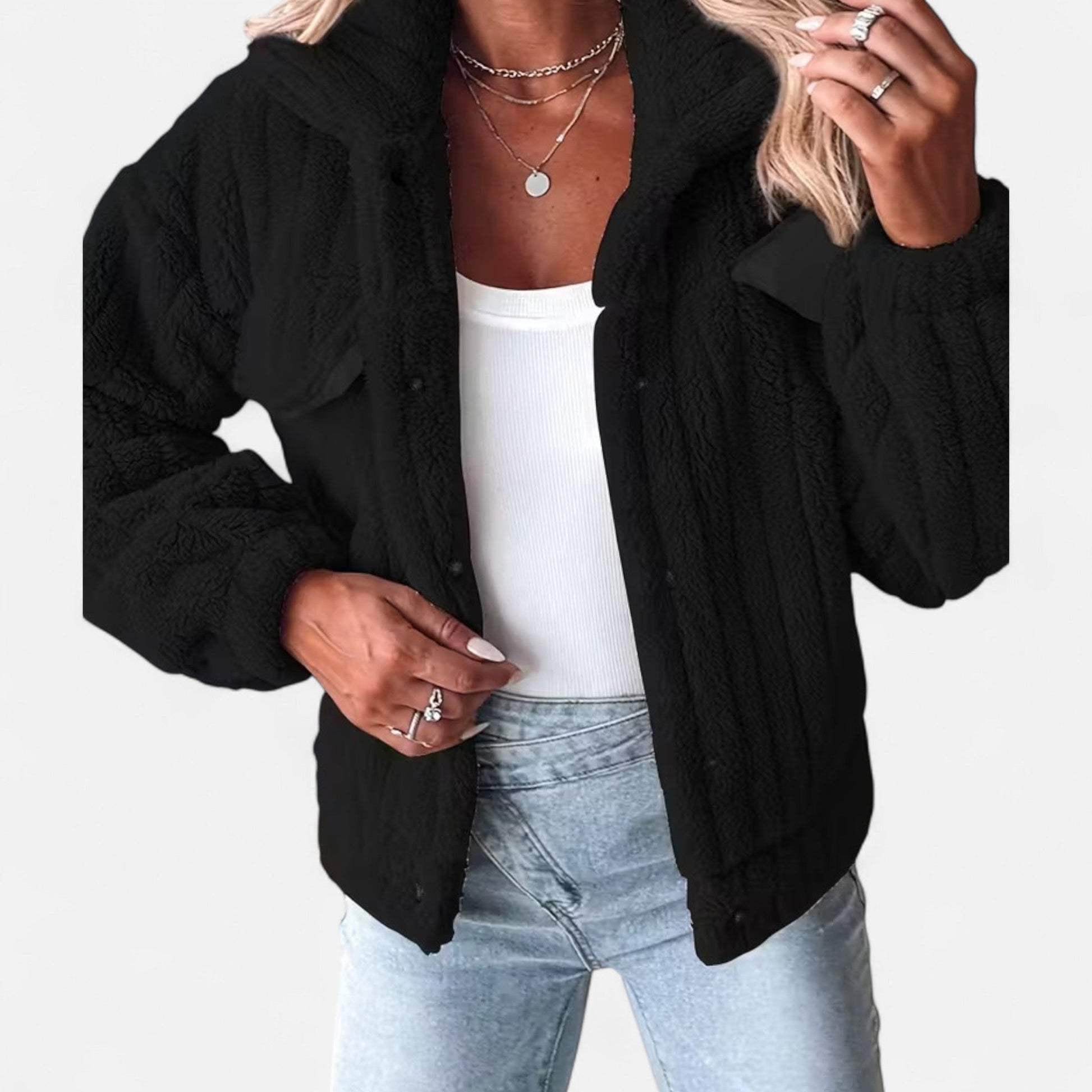 Dorevelle Women's Cozy Plush Casual Jacket for Comfort and Style