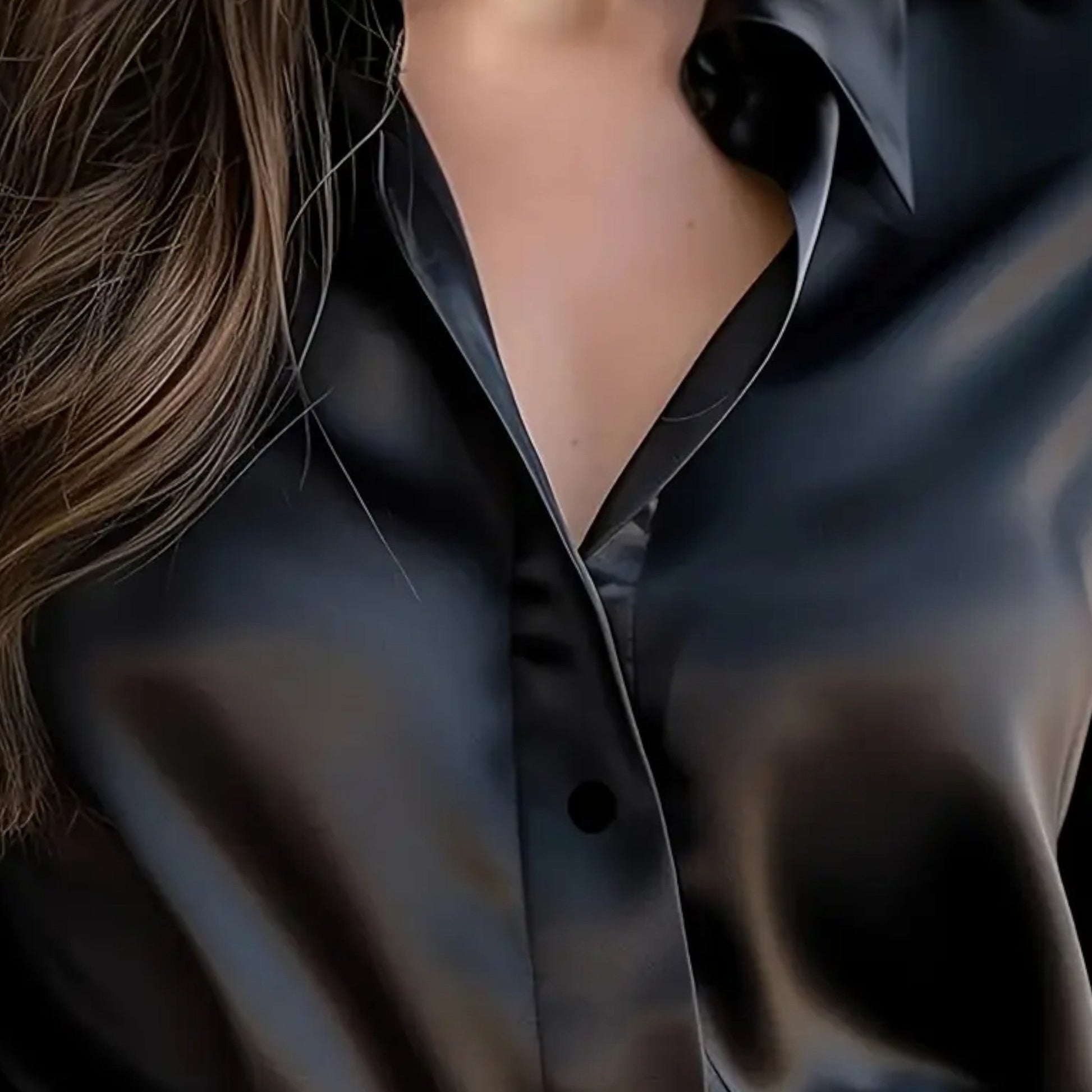 Dorevelle Women’s Satin Blouse - Sophisticated Long Sleeve Elegance