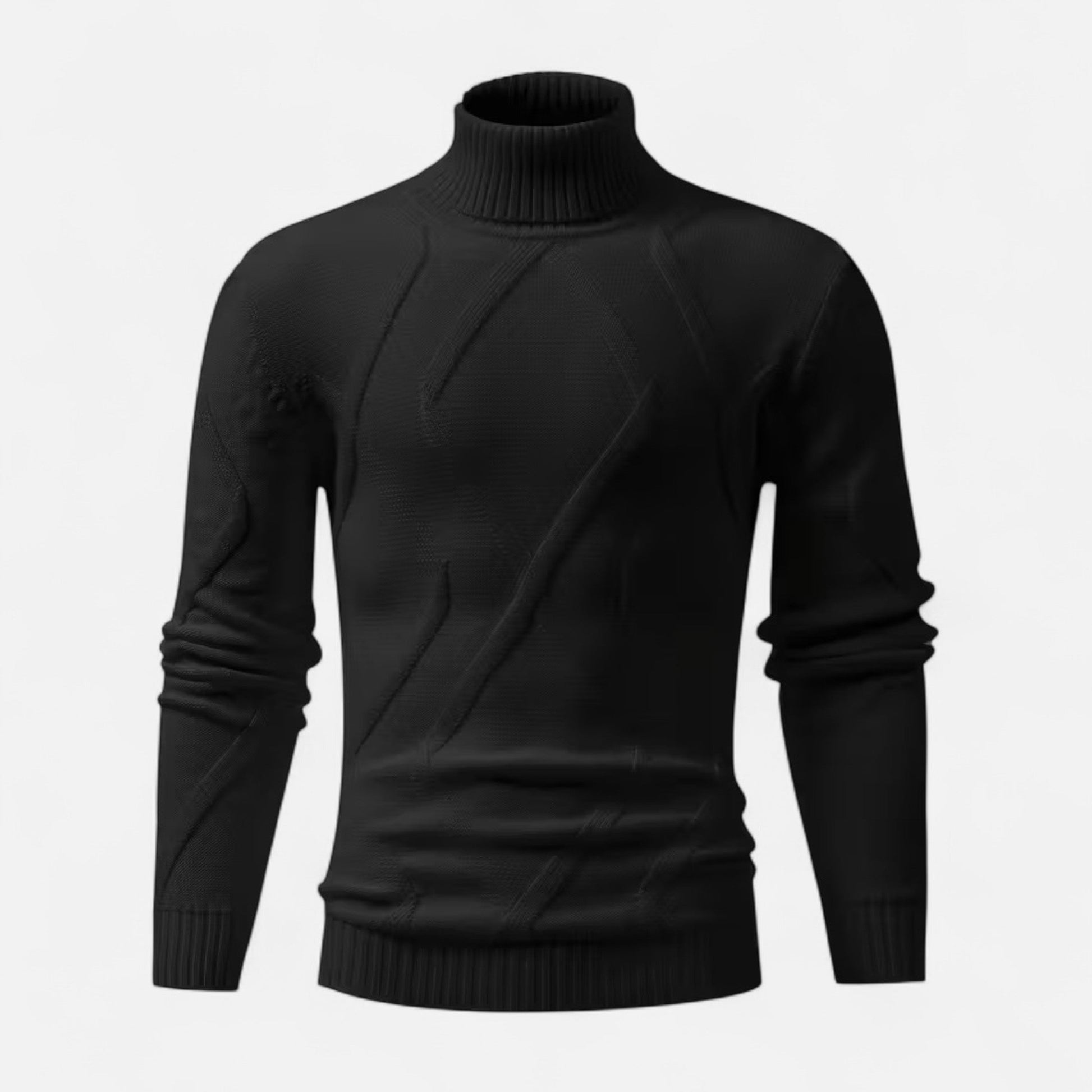 Dorevelle Men’s Cozy Rib-Knit Turtleneck Sweater for Stylish Warmth