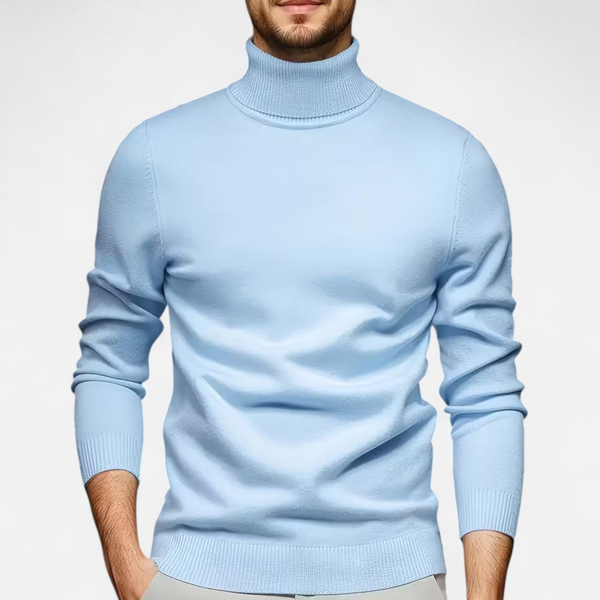 Dorevelle Herren Alltags Solid Turtleneck Pullover – Stilvoll und Bequem