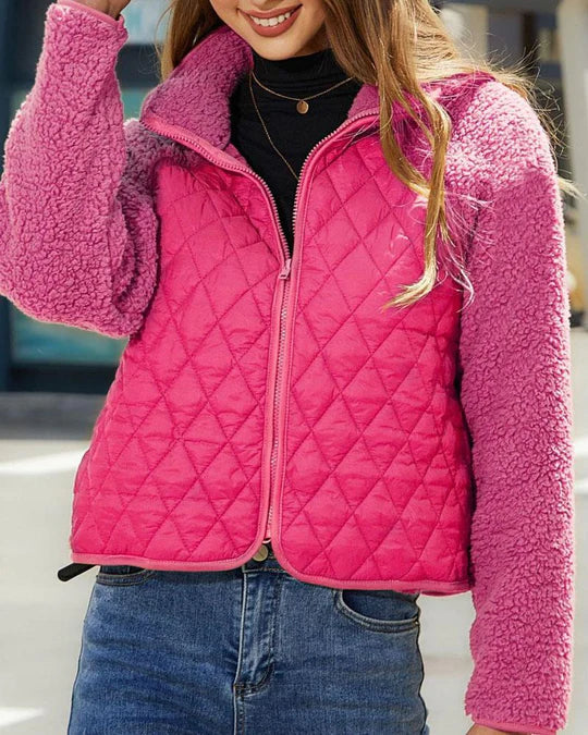 Odette - super soft plush jacket with practical zipper for ultimate comfort