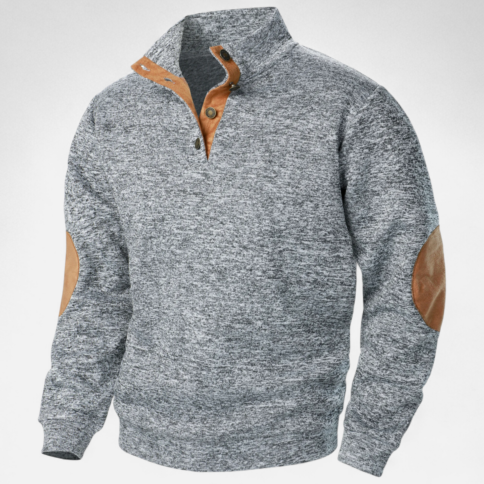 Dorevelle Men’s Knitted Sweater with Stand Collar – Elegant Heritage Style for Timeless Comfort