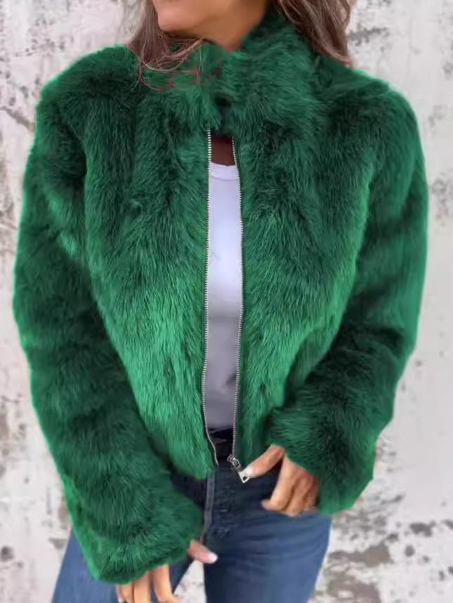 Kaylen | Stylish Elegant Fur Coat with Practical Zipper