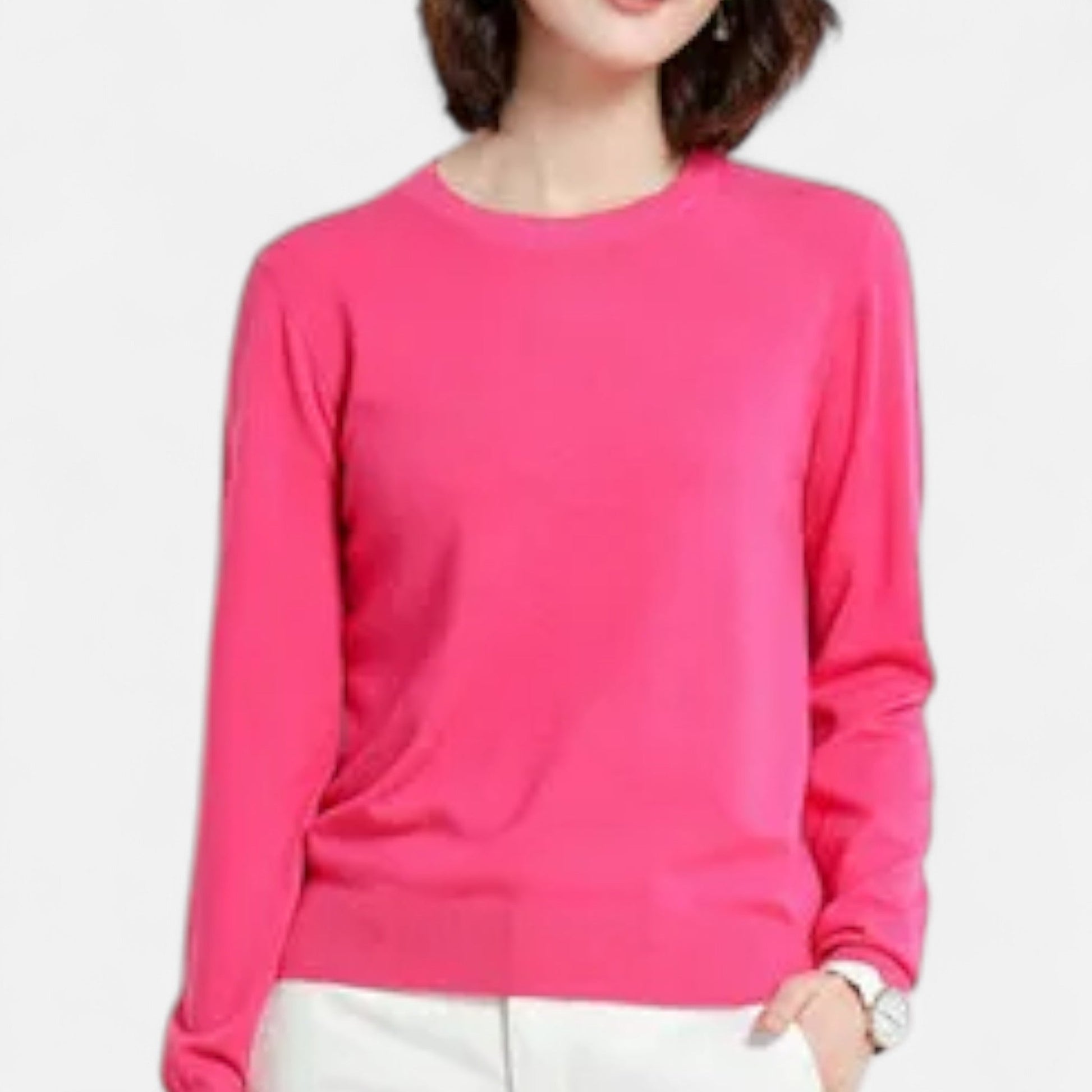 Dorevelle | Damen Merino-Wollpullover – Zeitlose O-Ausschnitt Eleganz
